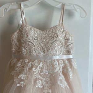 Ivory Stone Size 3 Flower Girl Dress